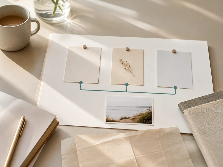 A focused campaign board connecting message, offer, and creative direction